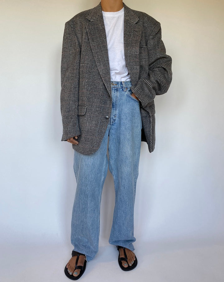VINTAGE GREY BLAZER IN A CAMEL HAIR 1495-5