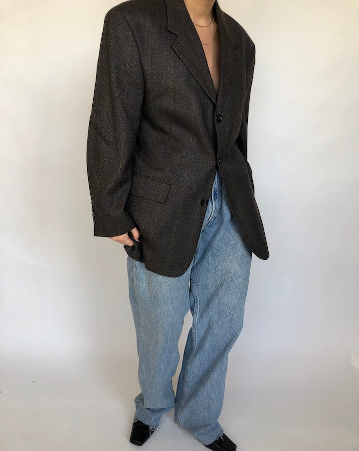 VINTAGE CHECKED BLAZER 333