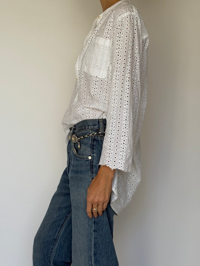 Vintage Embroidered Tunic White 6262