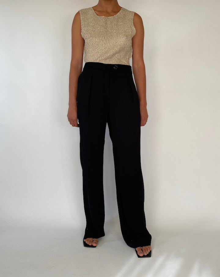 VINTAGE BEIGE CRINKLE TOP 2314