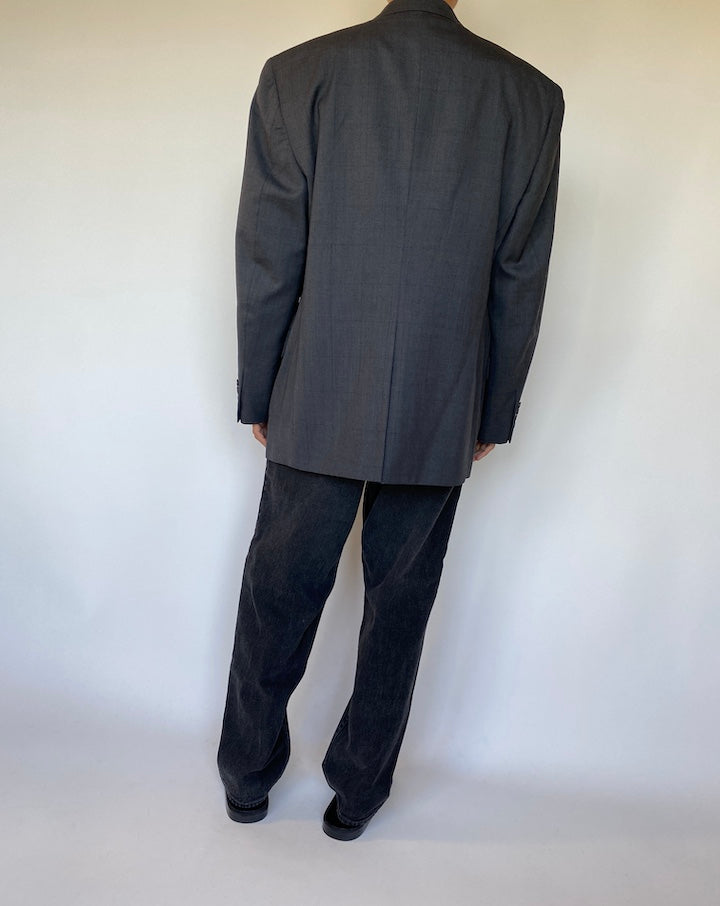 VINTAGE DARK GREY WOOL BLAZER 1503