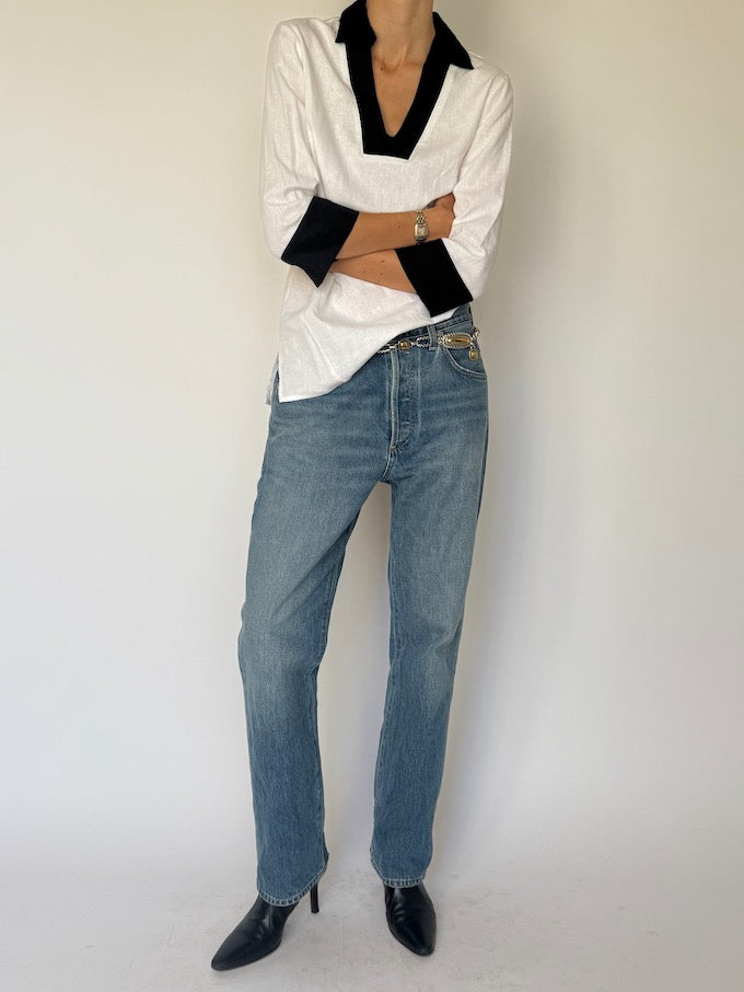 Vintage Tunic in a Linen-Blend 6261