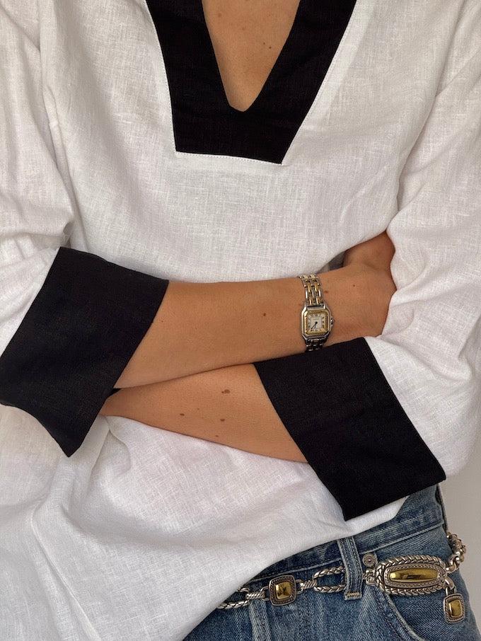 Vintage Tunic in a Linen-Blend 6261