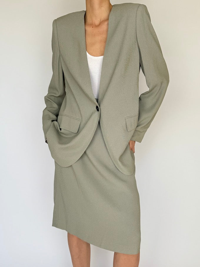 Vintage Max Mara Two Piece Set Sage 5931