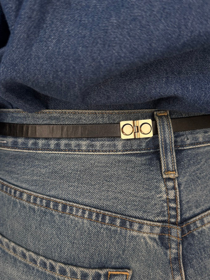 Vintage blue & black belt 4772