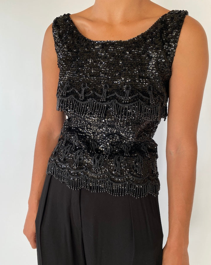 VINTAGE SEQUIN TOP 2327
