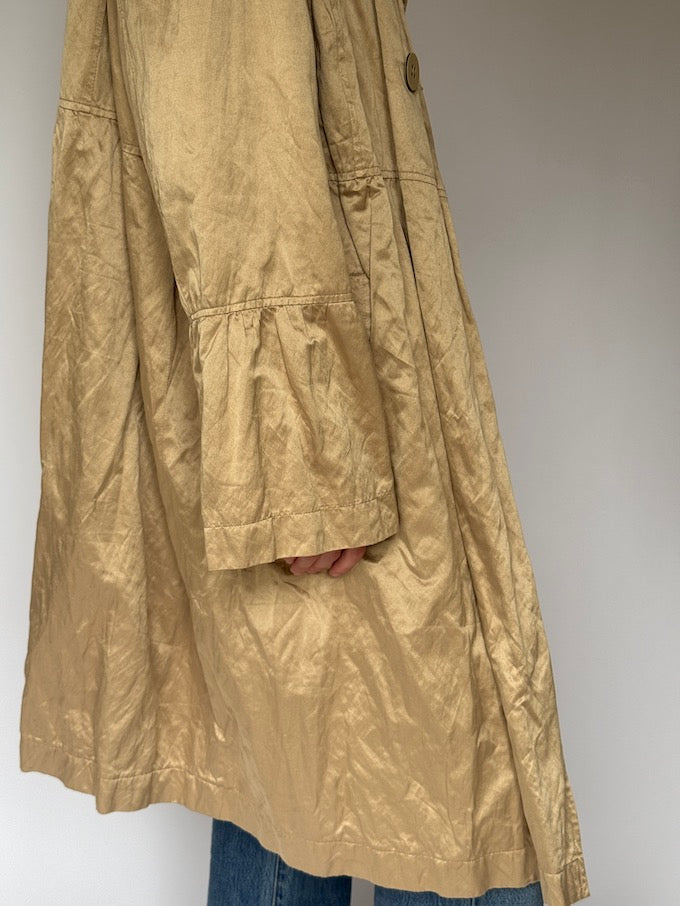 Vintage Oversized Coat In Champagne 5740