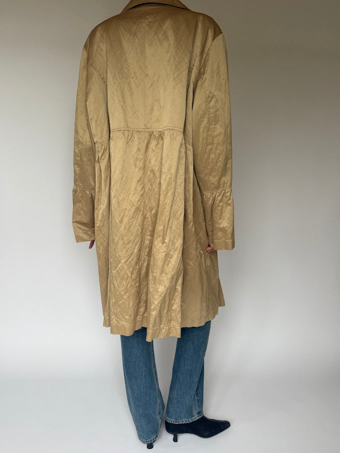 Vintage Oversized Coat In Champagne 5740