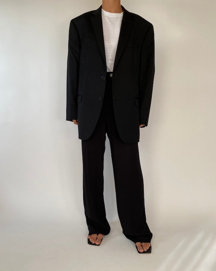 VINTAGE BLACK CALVIN KLEIN BLAZER WITH THIN STRIPES 2339