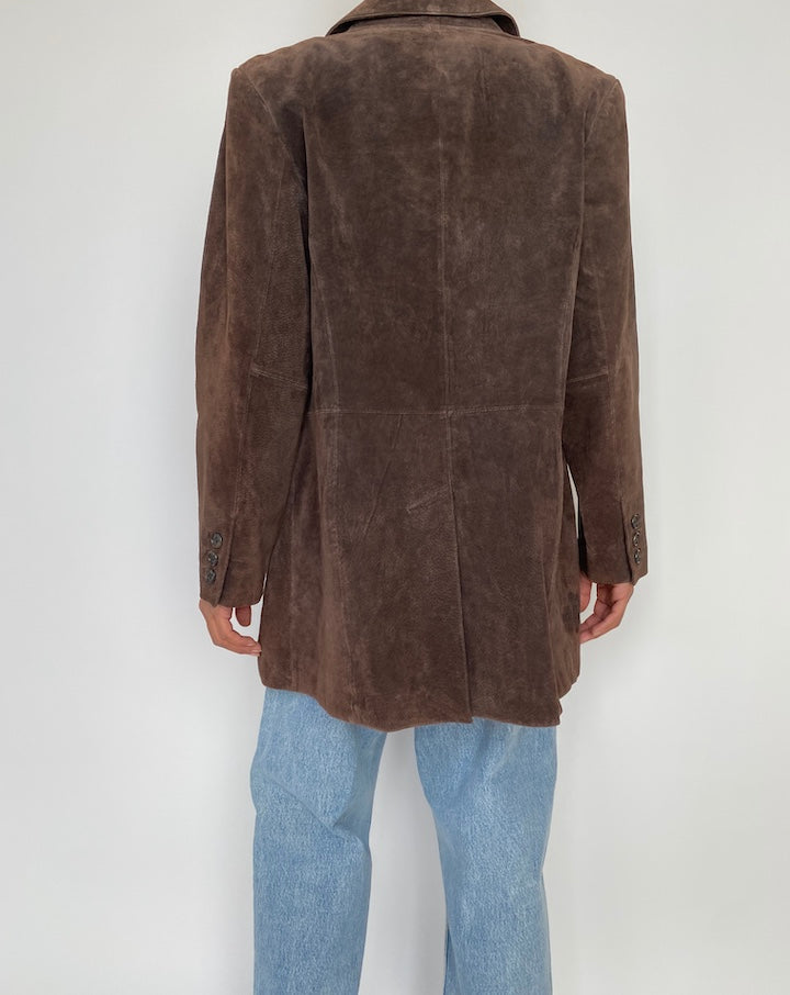 VINTAGE BROWN SUEDE LEATHER JACKET 2844