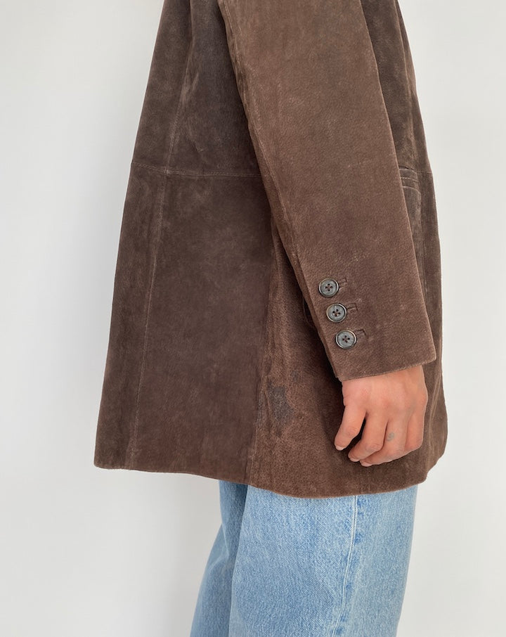 VINTAGE BROWN SUEDE LEATHER JACKET 2844