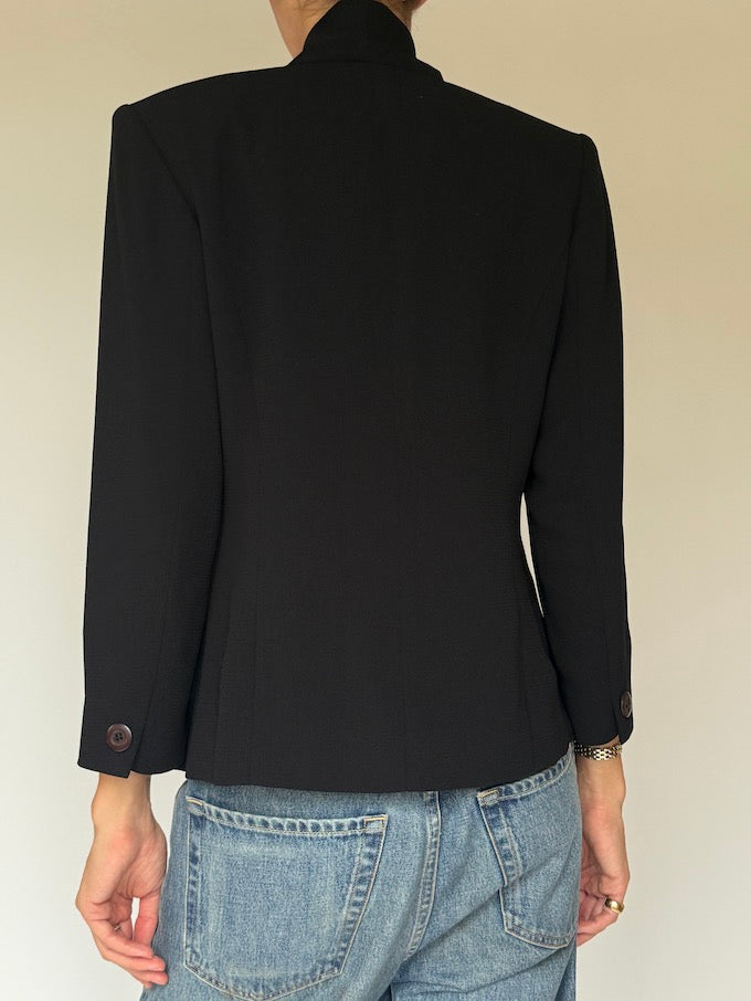 Vintage fitted blazer black 6013