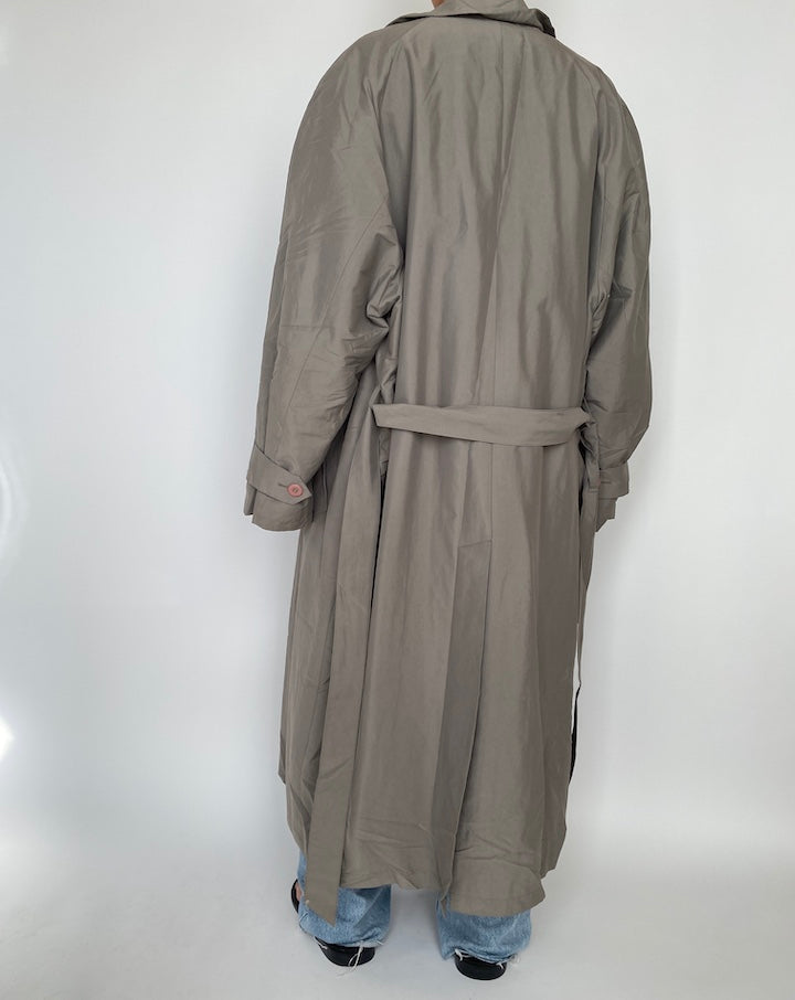 VINTAGE OVERSIZED LONG GREEN COAT 2847