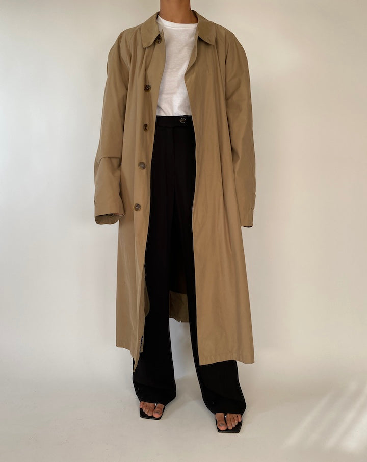 VINTAGE OVERSIZED LONG BEIGE COAT 2348