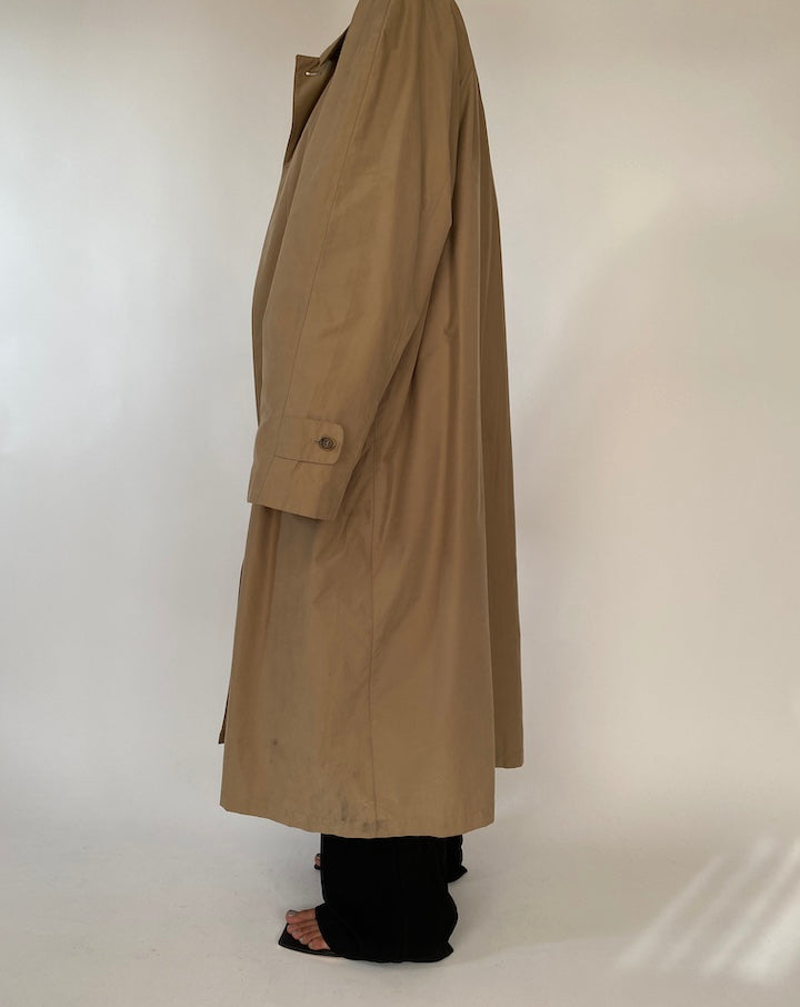 VINTAGE OVERSIZED LONG BEIGE COAT 2348