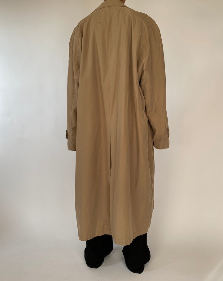 VINTAGE OVERSIZED LONG BEIGE COAT 2348