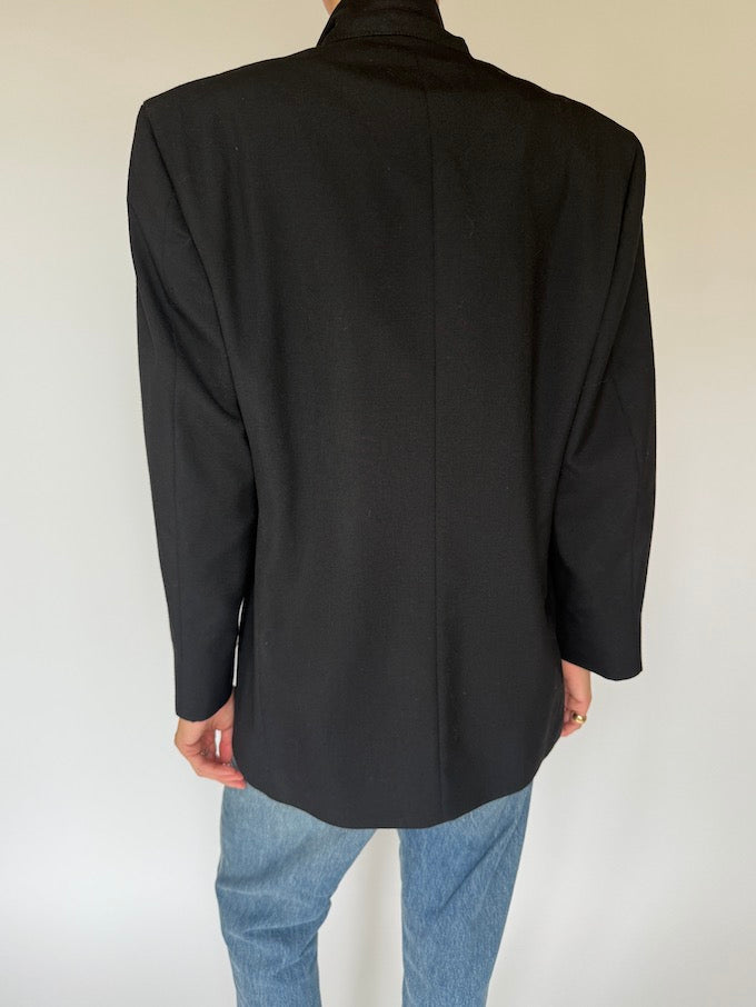 Vintage Structured Blazer Black 6250
