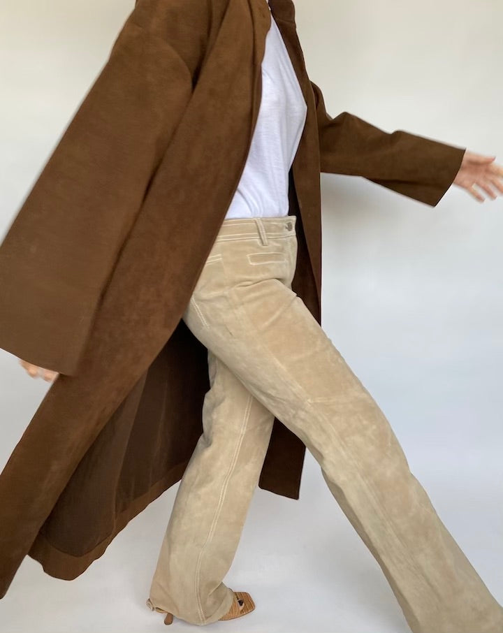VINTAGE OVERSIZED BROWN COAT 084
