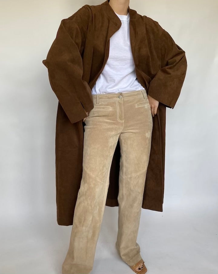 VINTAGE OVERSIZED BROWN COAT 084