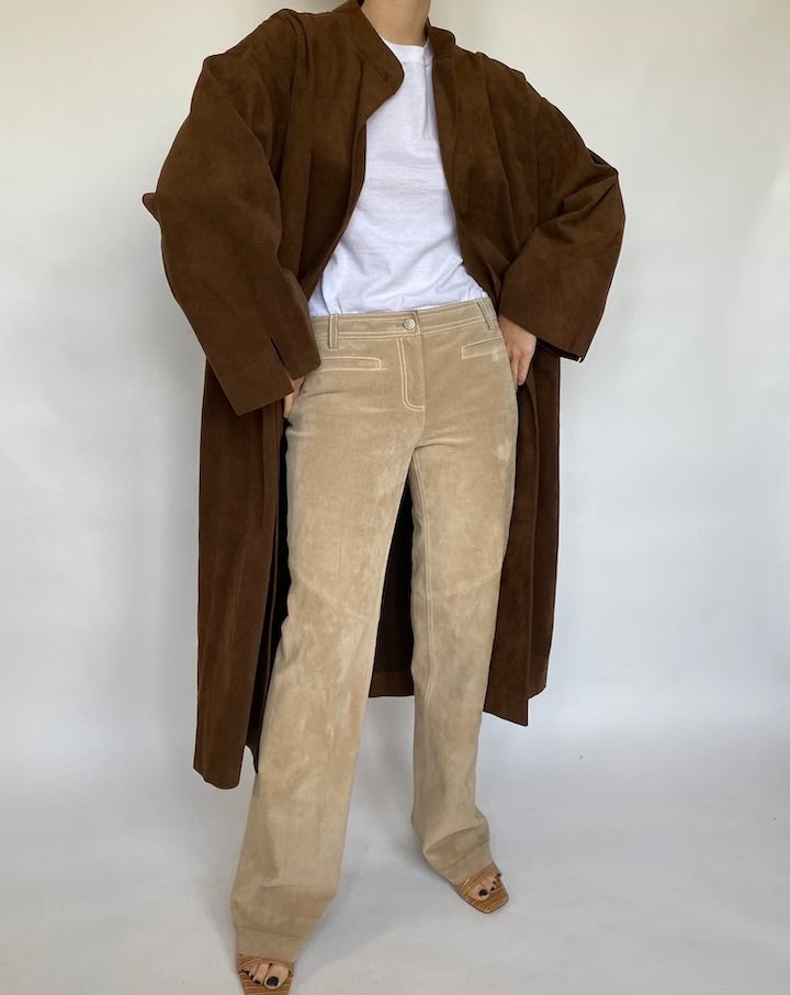 VINTAGE OVERSIZED BROWN COAT 084