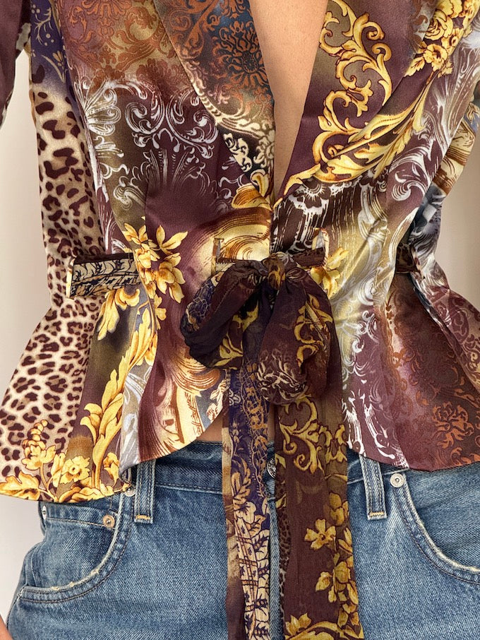 Vintage Baroque 100% Silk Blazer 6631