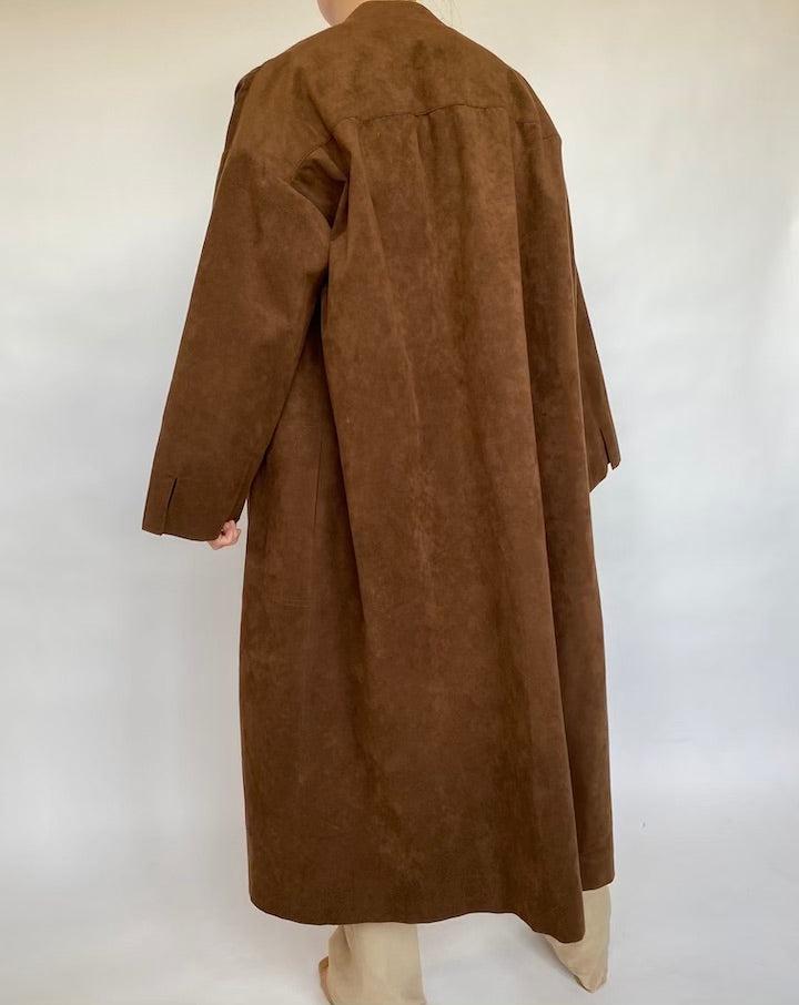 VINTAGE OVERSIZED BROWN COAT 084