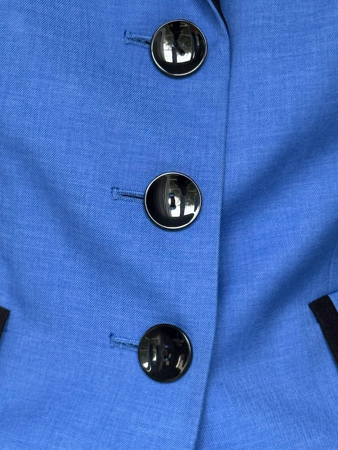 Vintage Tailored Blazer with Black Trim 6068