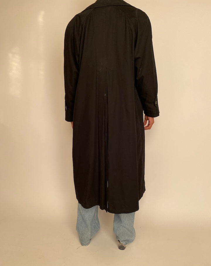 VINTAGE LONG BLACK COAT 2356