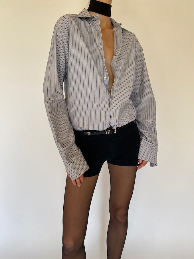 Vintage gray striped shirt 5745