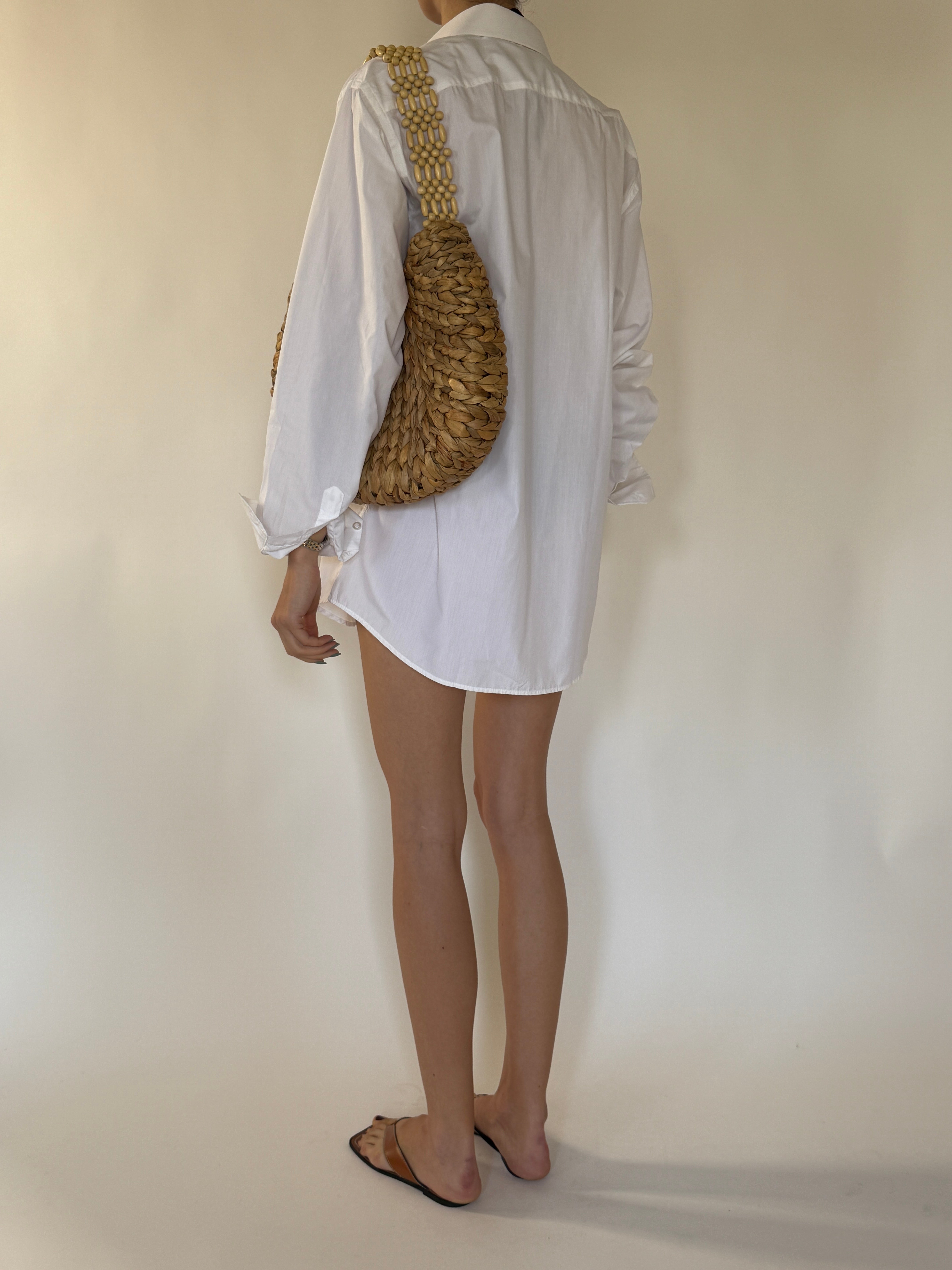 Vintage white cotton shirt back view