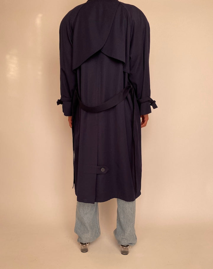  VINTAGE NAVY TRENCH COAT 2362