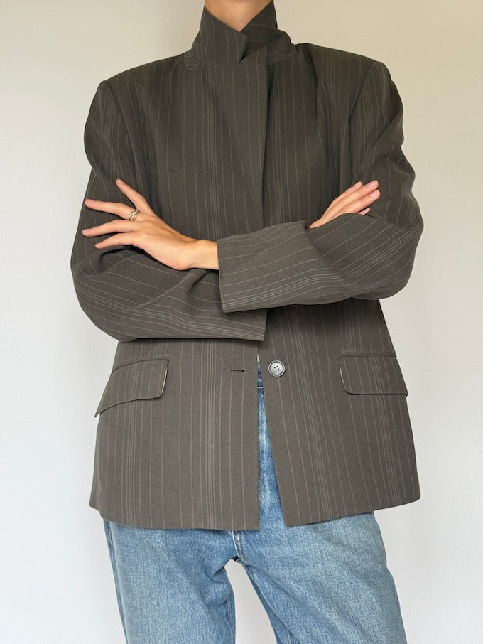 Vintage Blazer In Pinstripe 5927