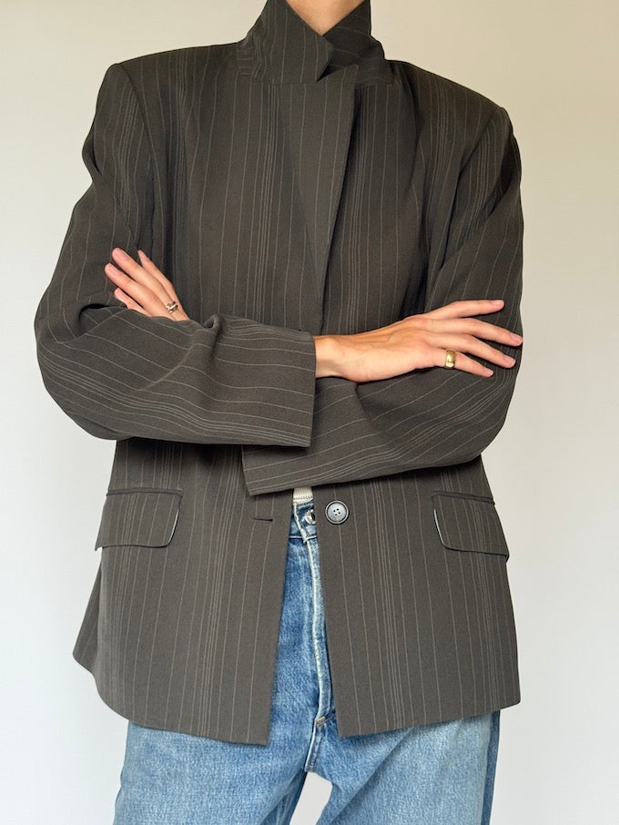 Vintage Blazer In Pinstripe 5927