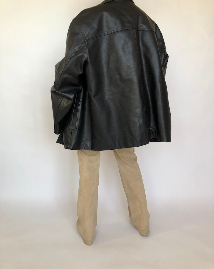 VITAGE OVERSIZED BEAUTIFUL LEATHER JACKET 357