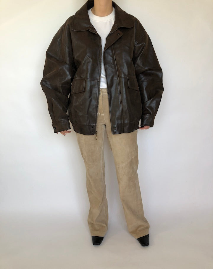 VINTAGE FAUX LEATHER JACKET 358