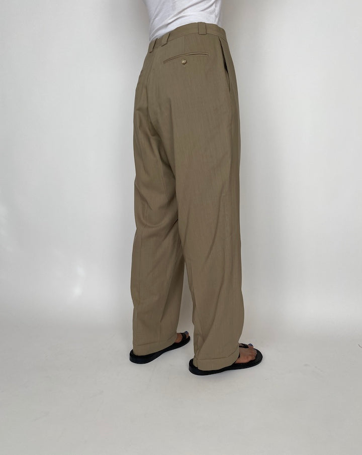 Vintage Green Khaki Calvin Klein Suit Pants 2860