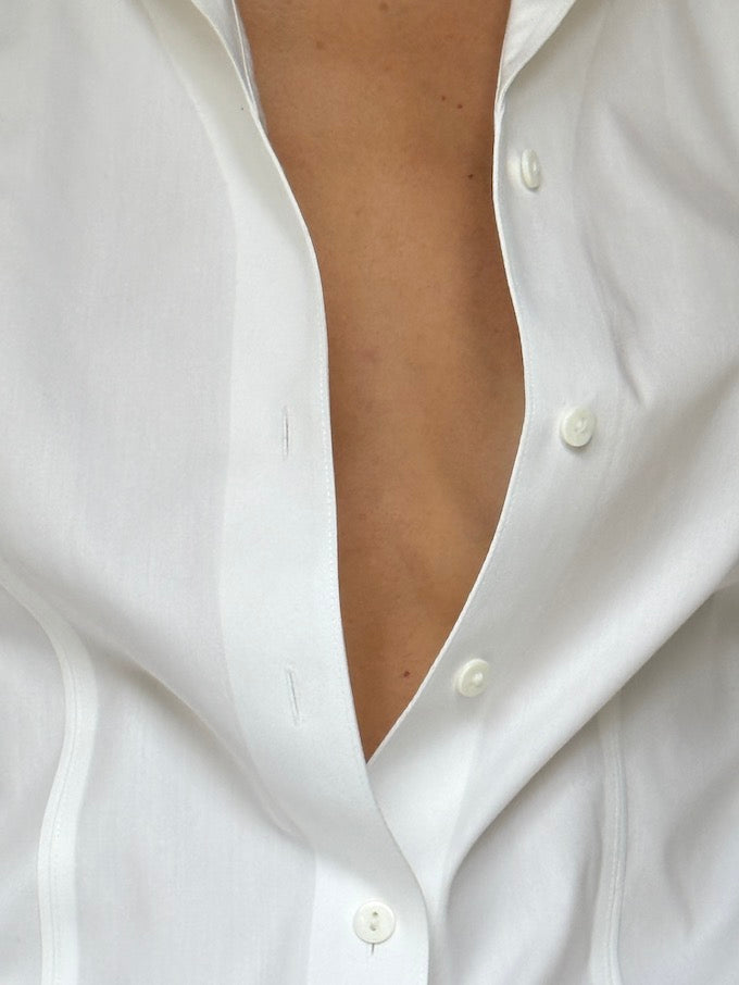 Vintage Button Down Shirt In White 5685