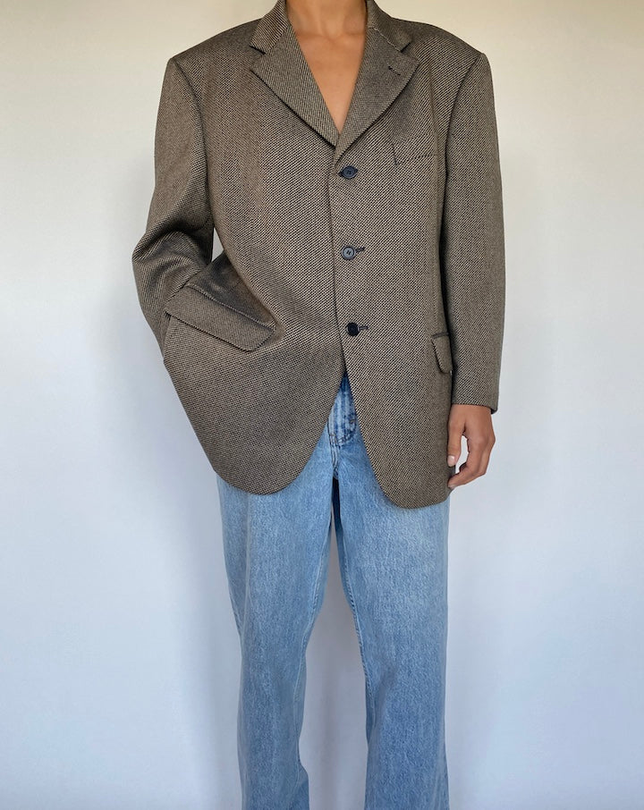 VINTAGE BEIGE BLAZER IN A CASHMERE BLEND 1541