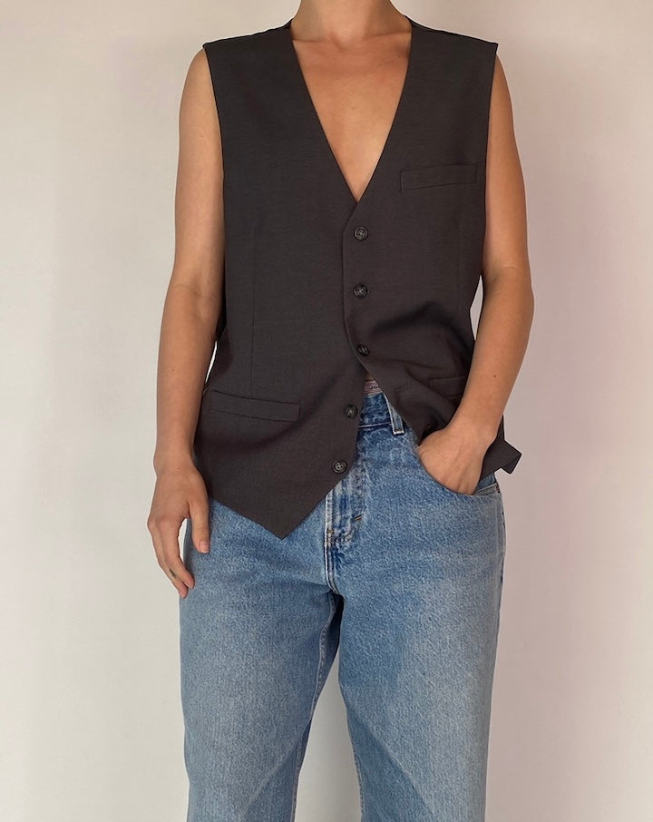 VINTAGE CHARCOAL VEST 4228