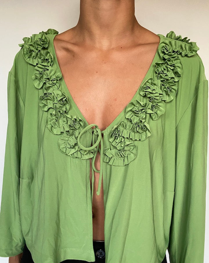 VINTAGE GREEN CARDIGAN 2391