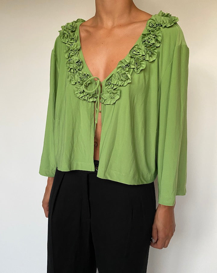 VINTAGE GREEN CARDIGAN 2391