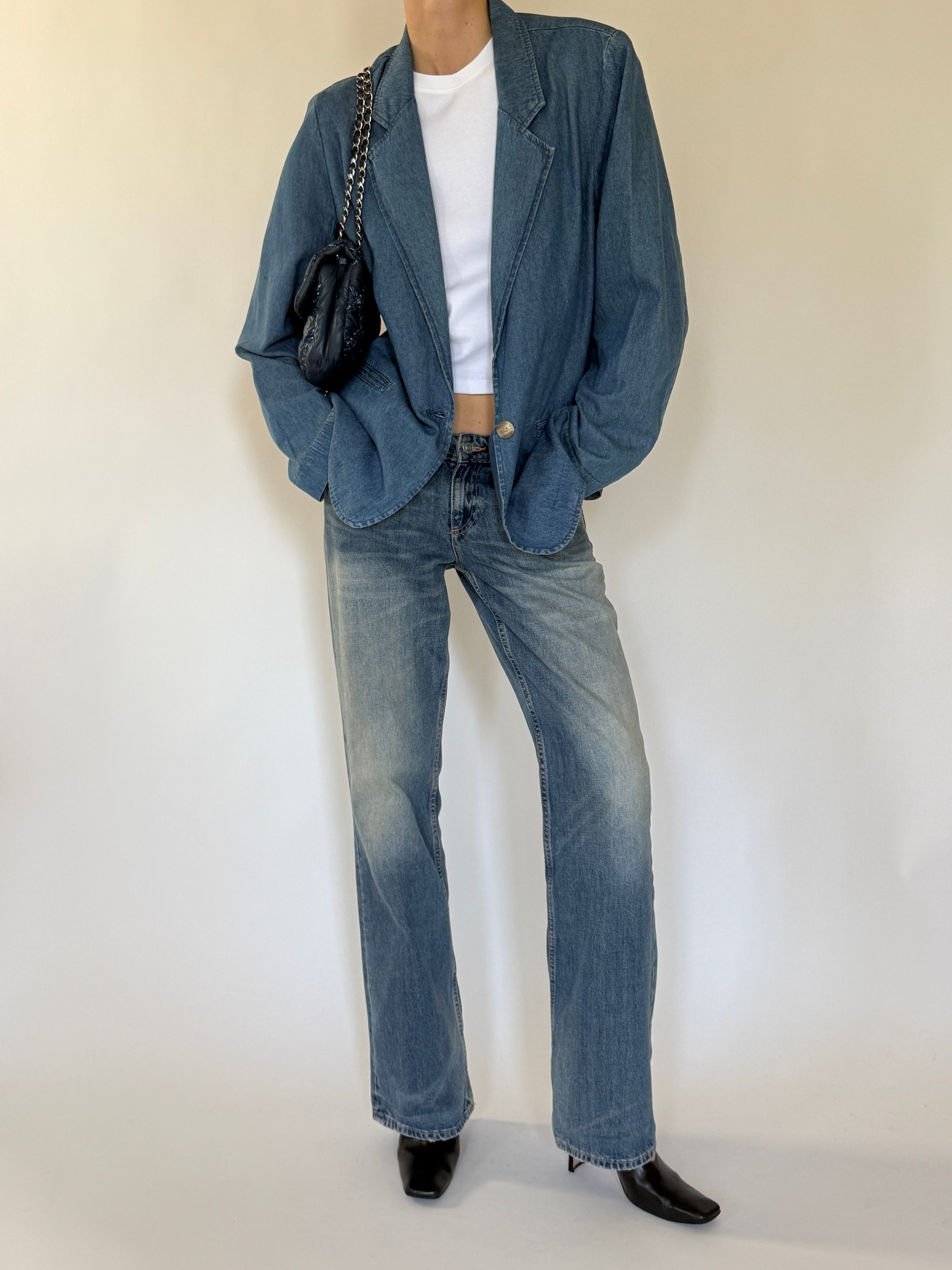 Vintage Denim Blazer Blue 7331