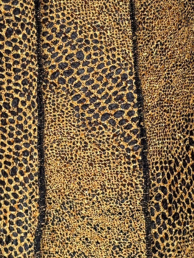 Vintage leopard print ruffle jacket top 6142