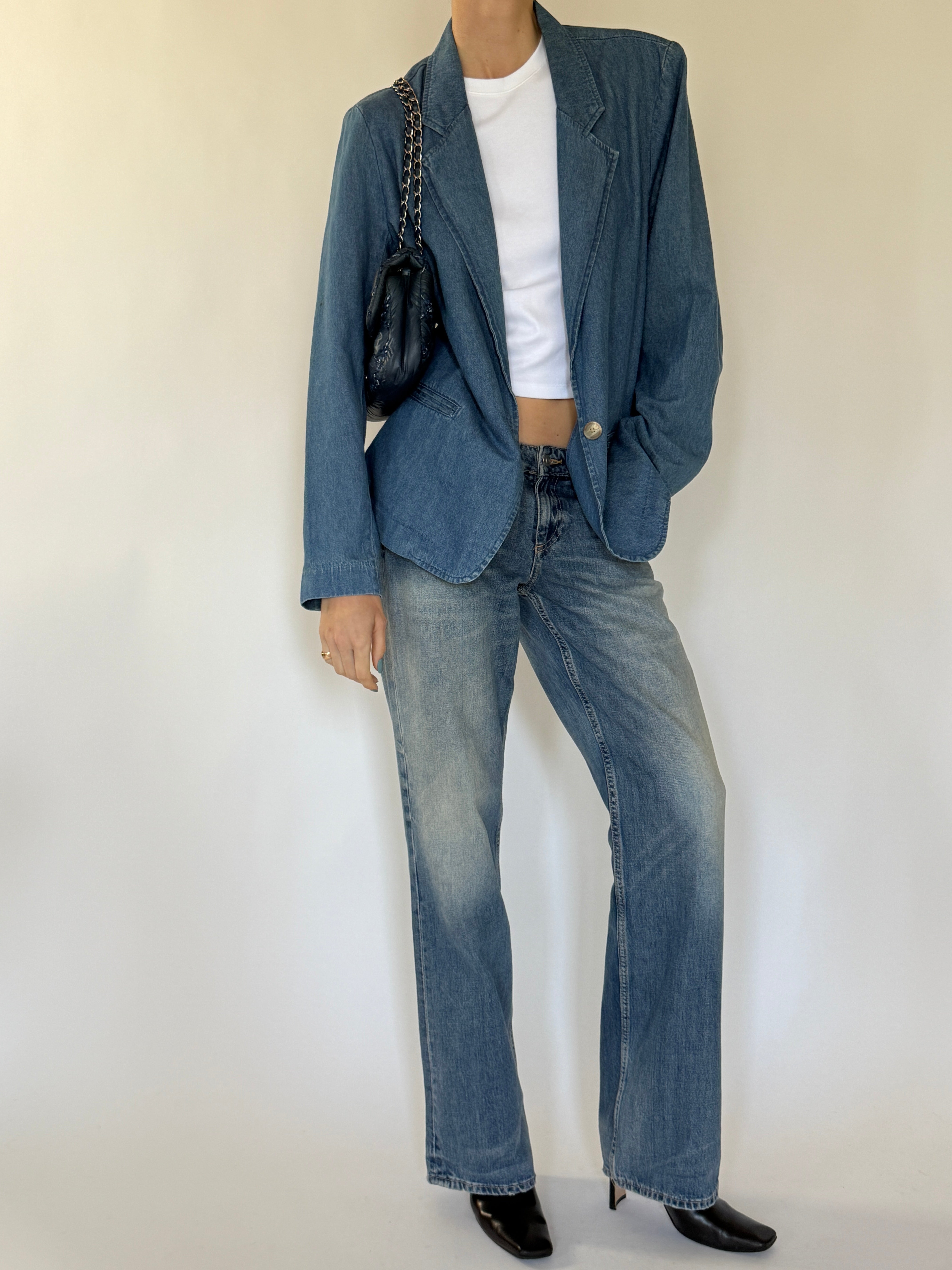 Vintage Denim Blazer Blue 7331