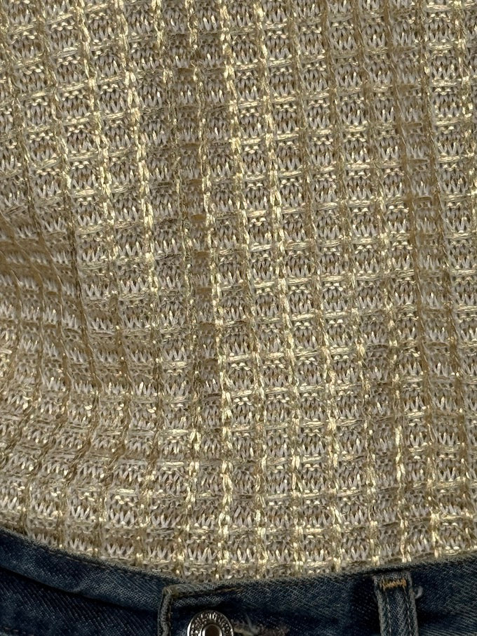 Vintage Gold Knit Sleeveless Top 6368
