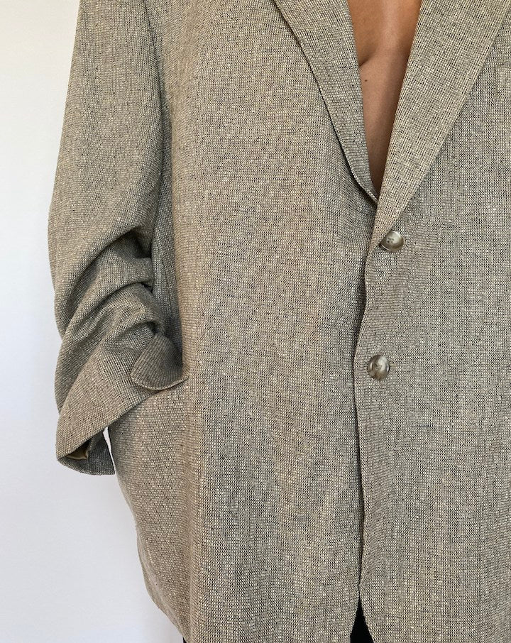 VINATGE BEIGE SILK BLAZER 1560