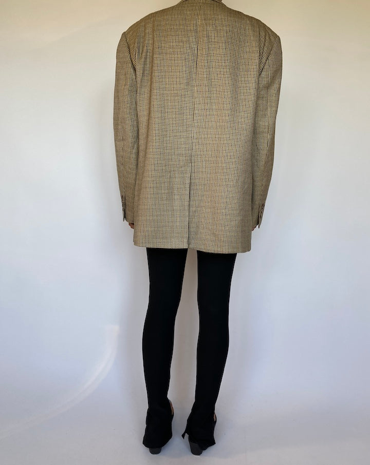 VINTAGE BEIGE SILK BLAZER 1561