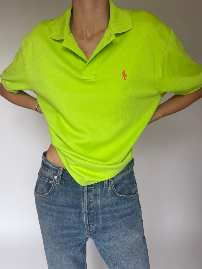 Vintage Ralph Lauren Polo Shirt Neon 6116