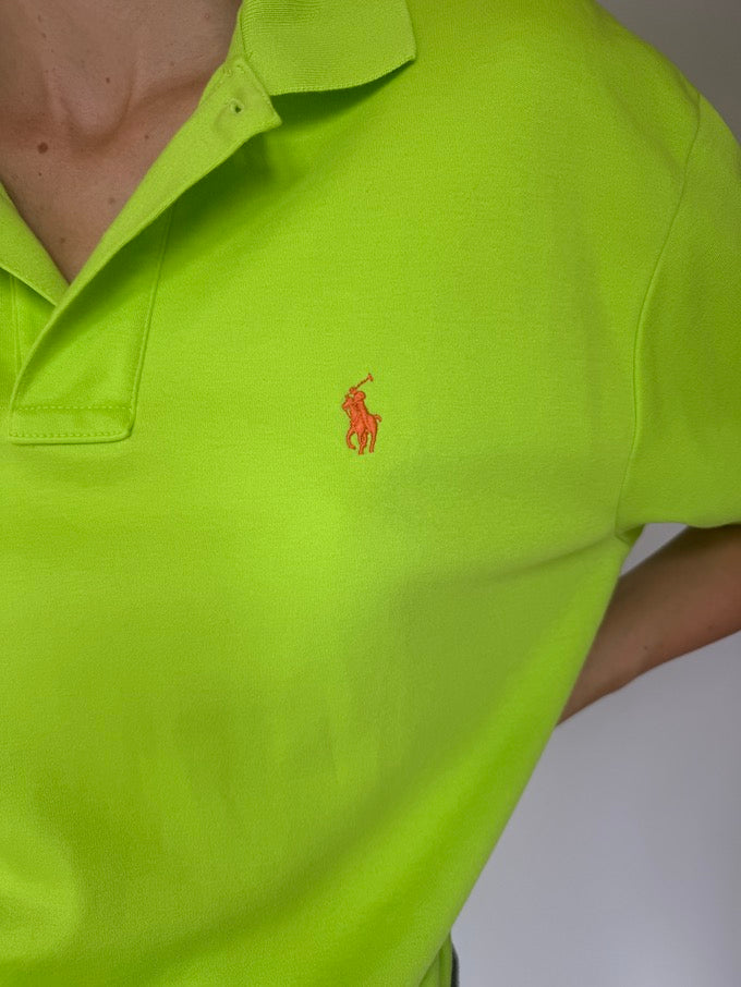 Vintage Ralph Lauren Polo Shirt Neon 6116