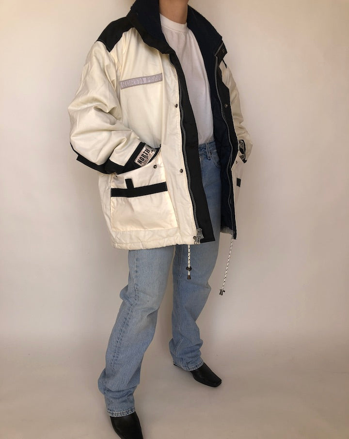 VINTAGE WHITE/NAVY JACKET 377
